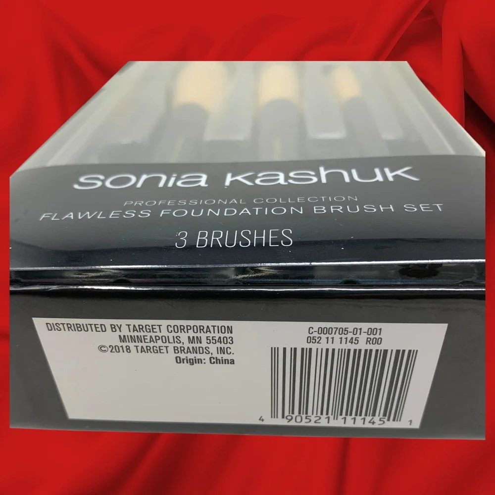 Sonia Kashuk Flawless Foundation Brush Set 3 Pc Professional Makeup Brushes New